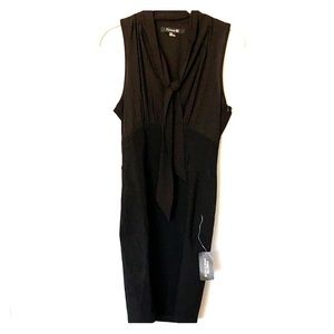 Black bandage dress with bow detail at neck